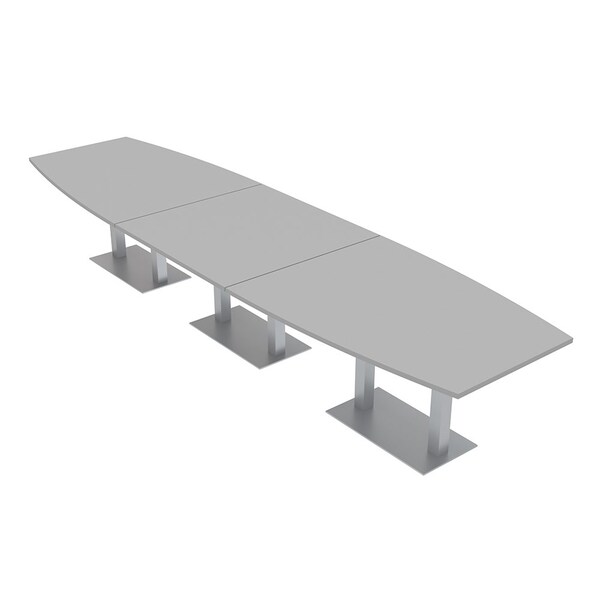 45 in W, 165.75 in L, 29 in H, Engineered Wood Top, Grey